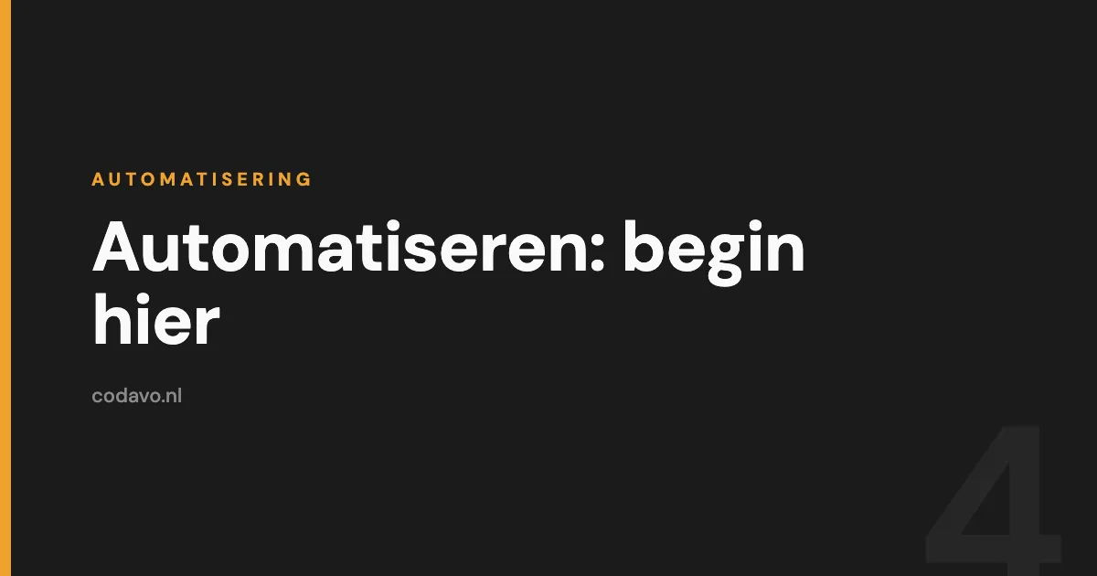Bedrijfsprocessen automatiseren in het MKB - Codavo blog