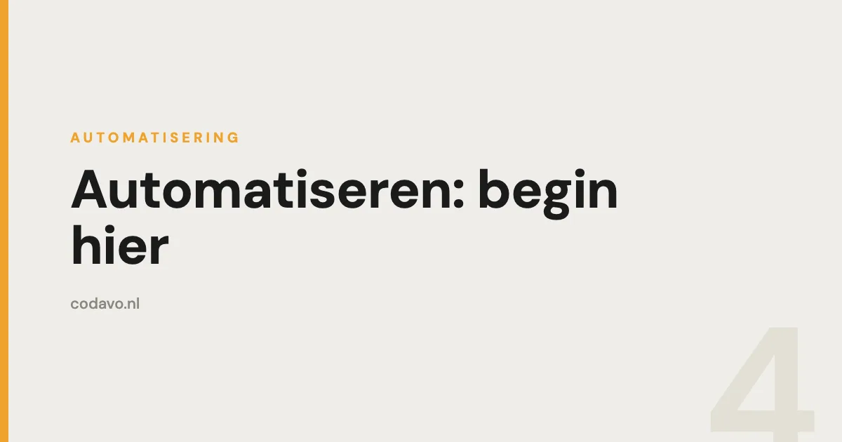 Bedrijfsprocessen automatiseren in het MKB - Codavo blog